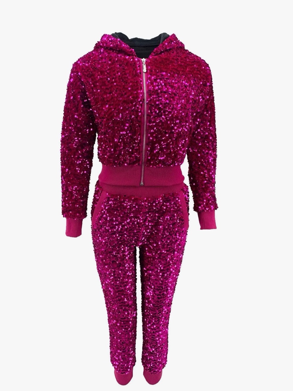 Lola + the Boys Hot Pink Magic Sequin Set size 4T